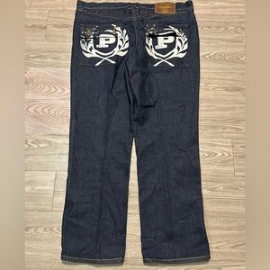 Phat Farm Jeans Mens Size 42x 32 Blue Phat Classics Original Baggy.